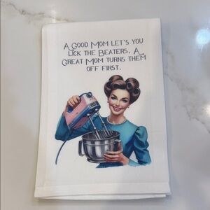 Funny 20 x 20 Charming Kitchen Towel with Mixer Design
